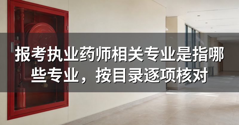 报考执业药师相关专业是指哪些专业，按目录逐项核对