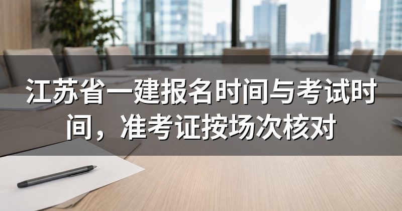江苏省一建报名时间与考试时间,准考证按场次核对