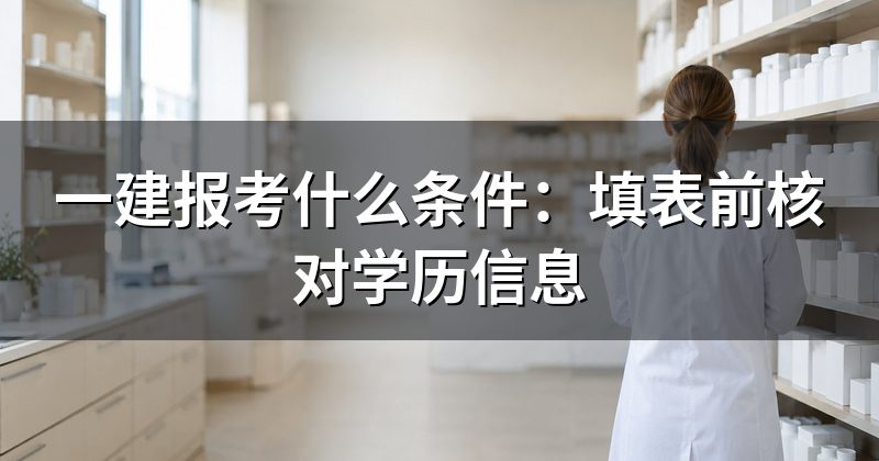 一建报考什么条件：填表前核对学历信息