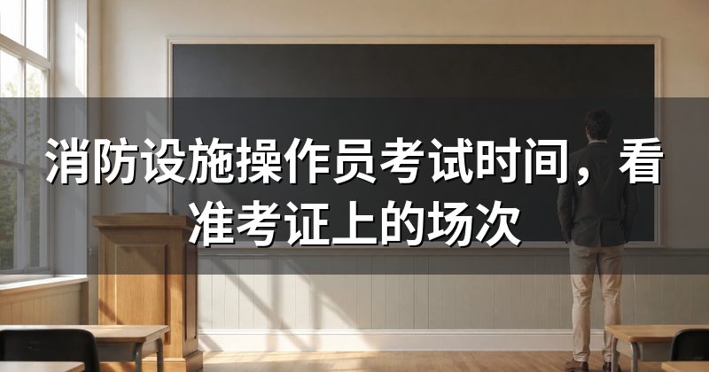 消防设施操作员考试时间，看准考证上的场次