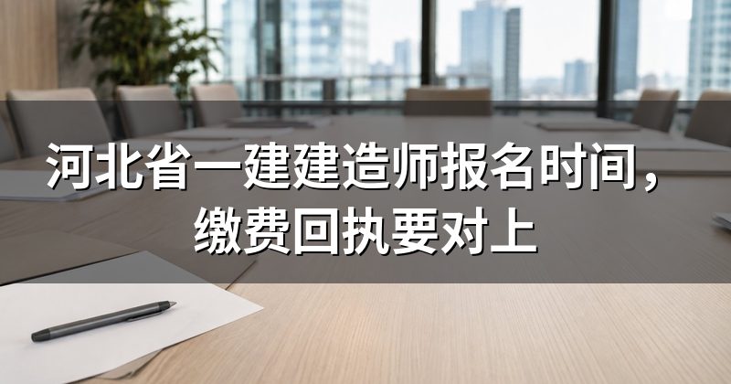 河北省一建建造师报名时间,缴费回执要对上