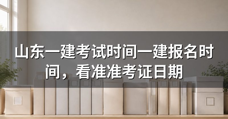 山东一建考试时间一建报名时间,看准准考证日期