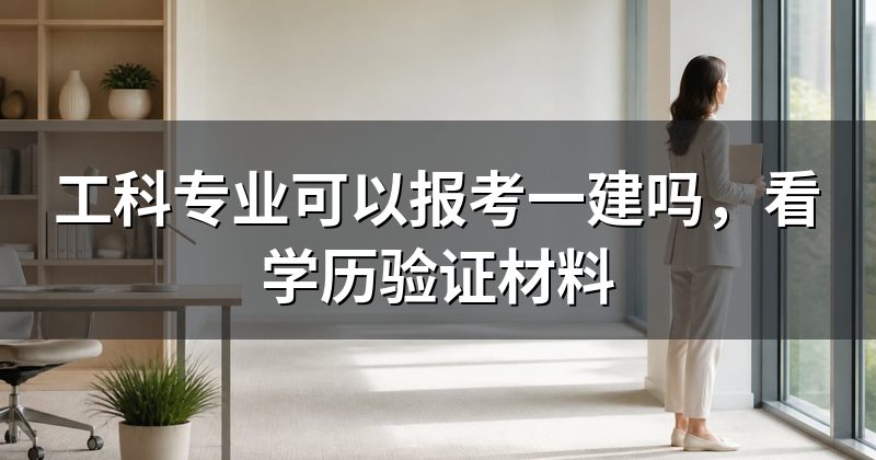 工科专业可以报考一建吗，看学历验证材料