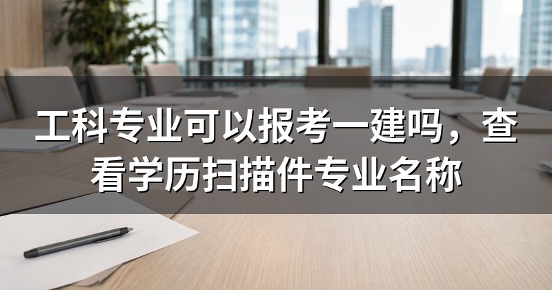 工科专业可以报考一建吗,查看学历扫描件专业名称