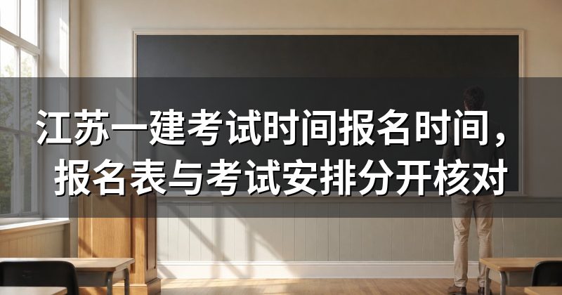 江苏一建考试时间报名时间,报名表与考试安排分开核对