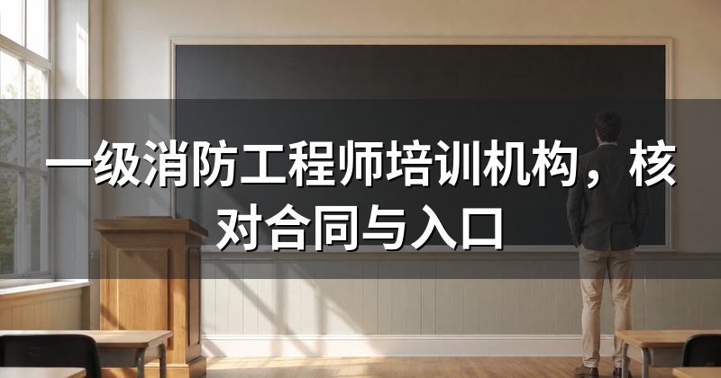 一级消防工程师培训机构,核对合同与入口