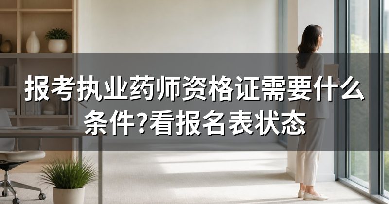 报考执业药师资格证需要什么条件?看报名表状态