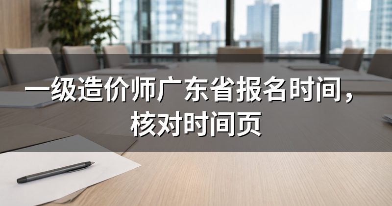 一级造价师广东省报名时间，核对时间页