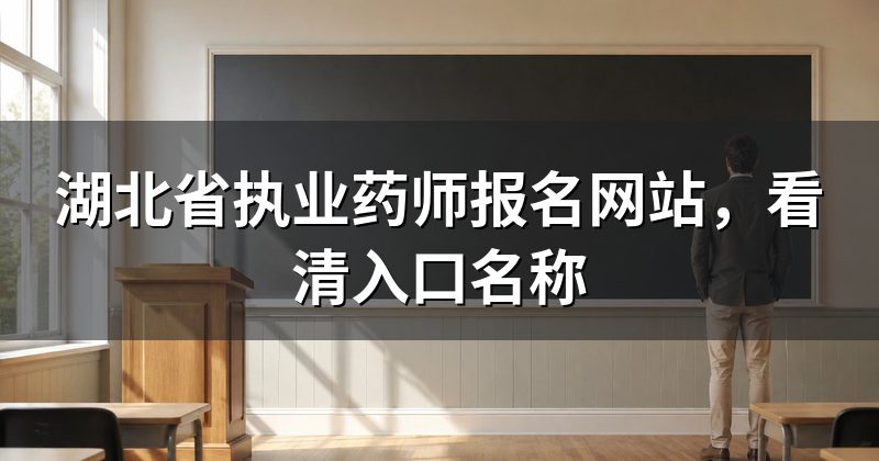 湖北省执业药师报名网站，看清入口名称