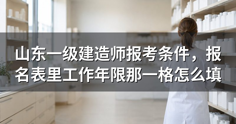 山东一级建造师报考条件，报名表里工作年限那一格怎么填