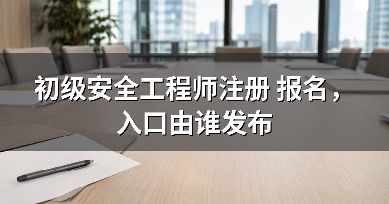 初级安全工程师注册 报名,入口由谁发布