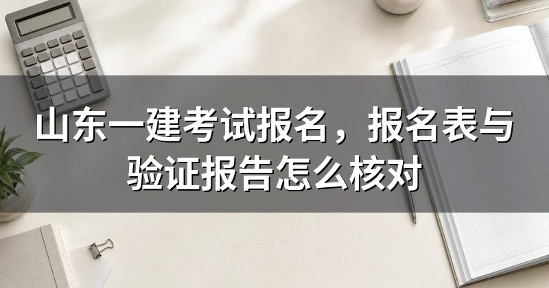 山东一建考试报名，报名表与验证报告怎么核对