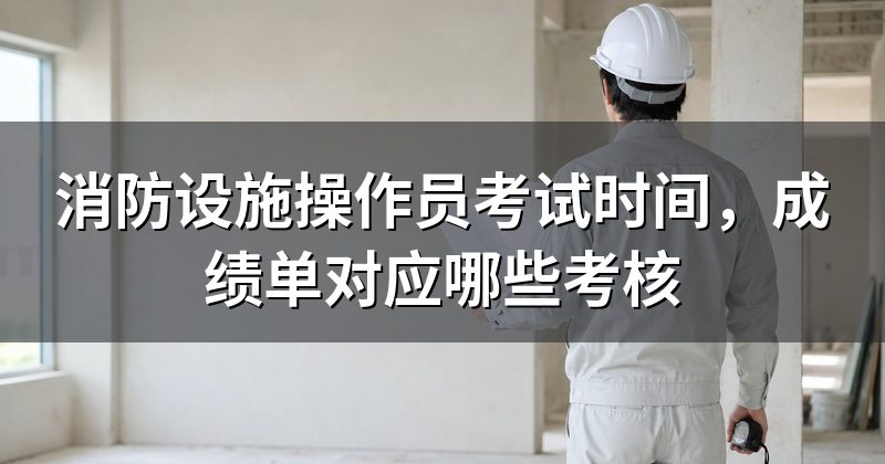消防设施操作员考试时间,成绩单对应哪些考核