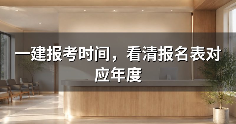 一建报考时间，看清报名表对应年度