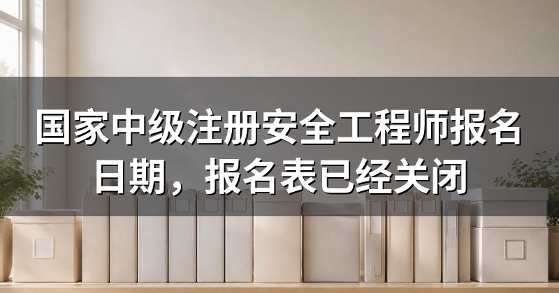 国家中级注册安全工程师报名日期,报名表已经关闭