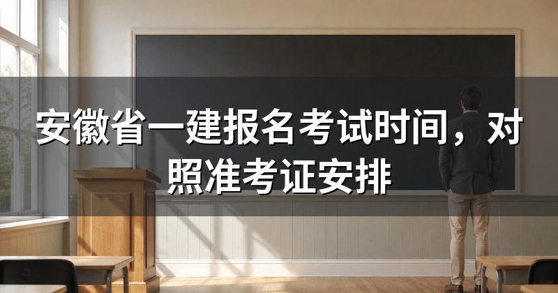 安徽省一建报名考试时间,对照准考证安排