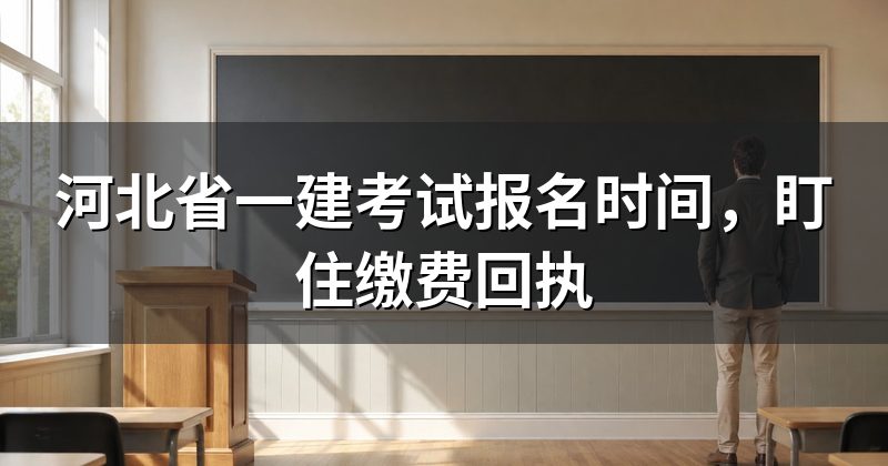 河北省一建考试报名时间,盯住缴费回执