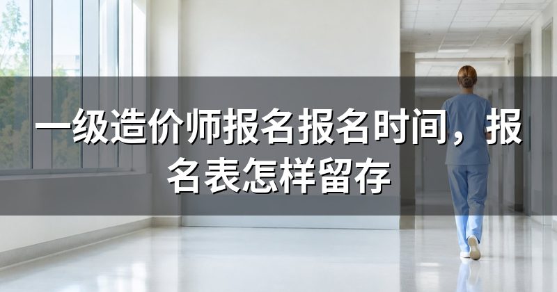 一级造价师报名报名时间，报名表怎样留存