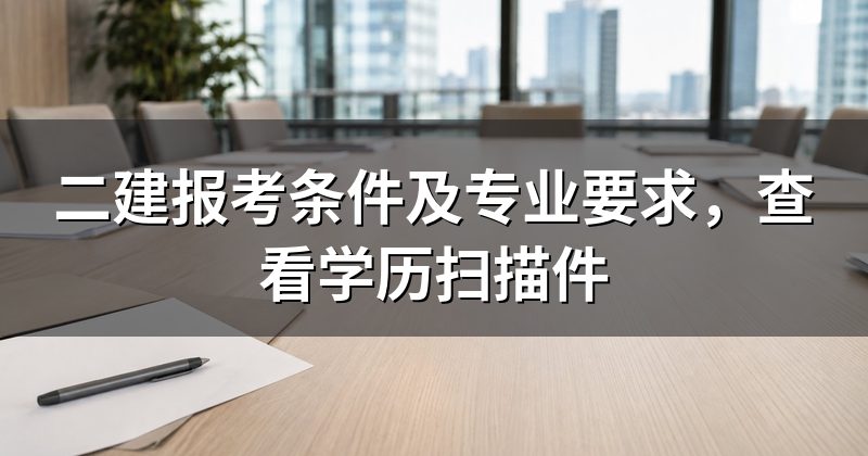 二建报考条件及专业要求,查看学历扫描件