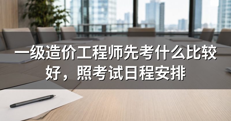 一级造价工程师先考什么比较好，照考试日程安排