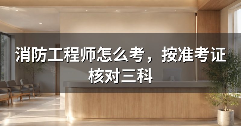 消防工程师怎么考,按准考证核对三科