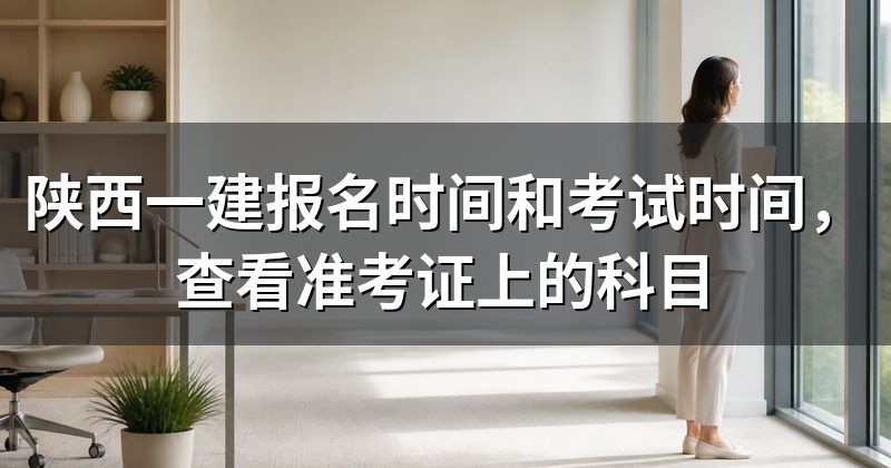 陕西一建报名时间和考试时间，查看准考证上的科目