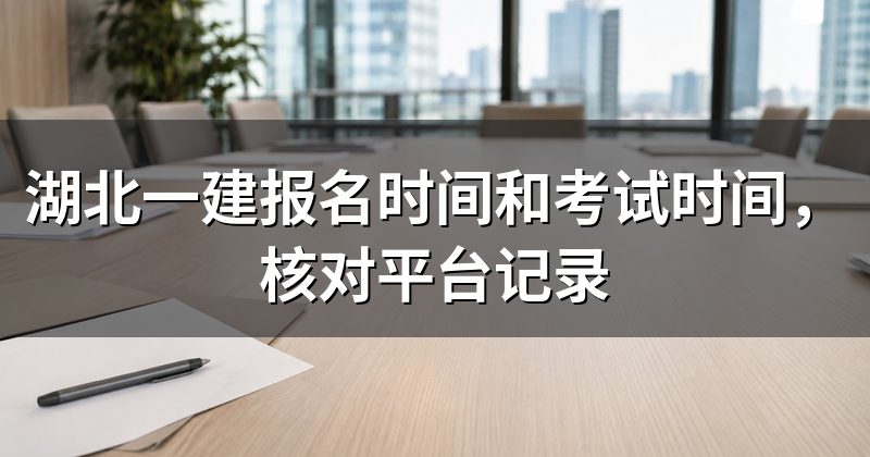 湖北一建报名时间和考试时间，核对平台记录
