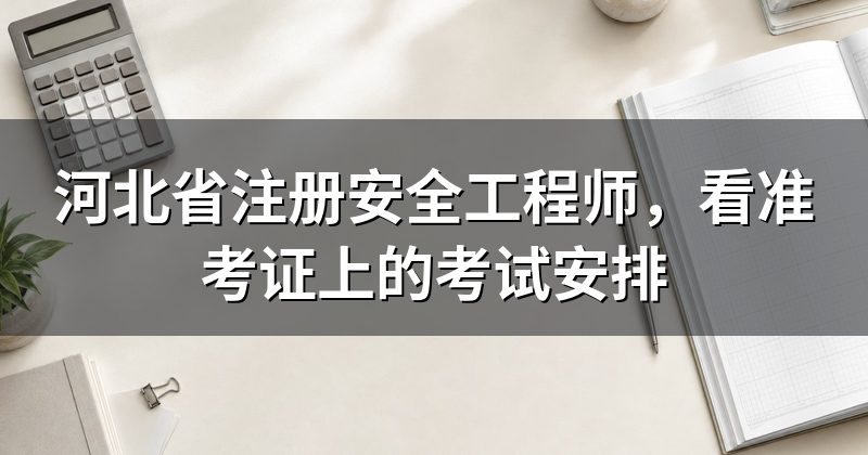 河北省注册安全工程师,看准考证上的考试安排