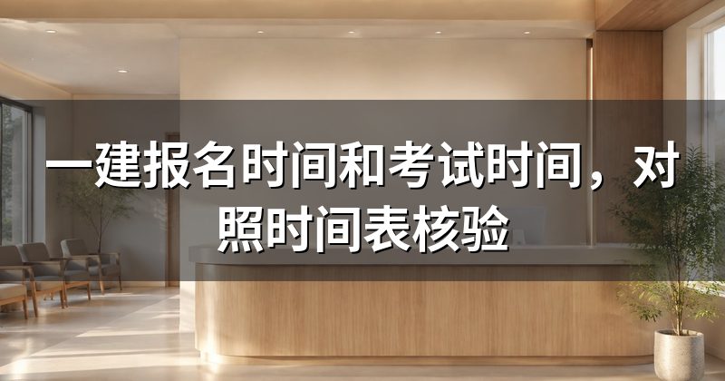 一建报名时间和考试时间，对照时间表核验