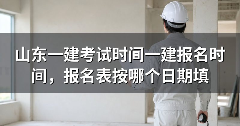山东一建考试时间一建报名时间,报名表按哪个日期填