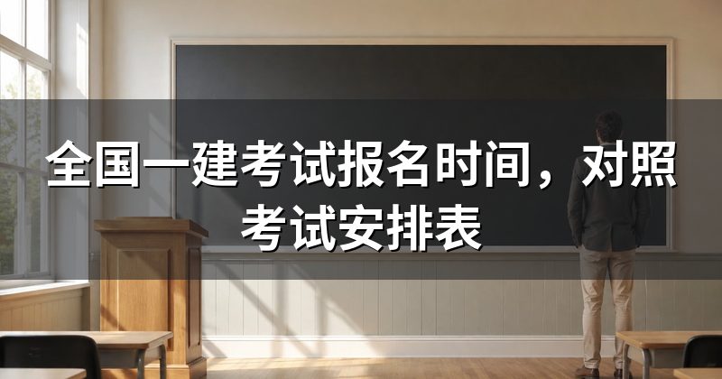 全国一建考试报名时间，对照考试安排表