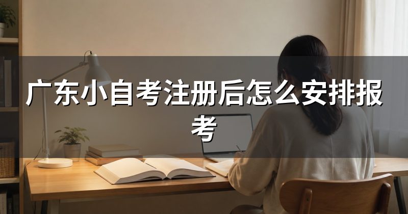 广东小自考注册后怎么安排报考