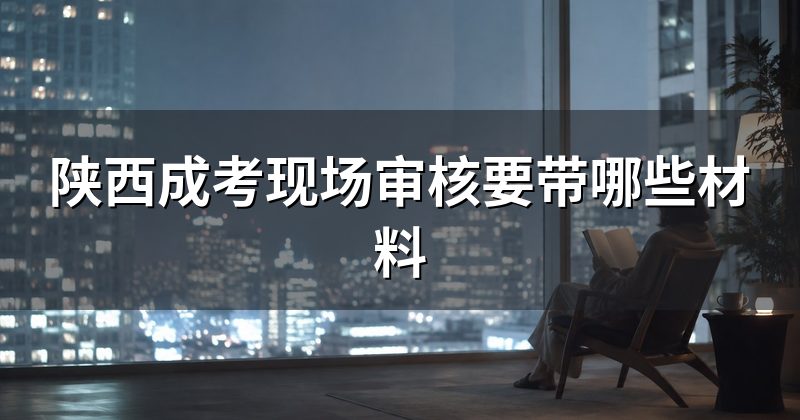 陕西成考现场审核要带哪些材料