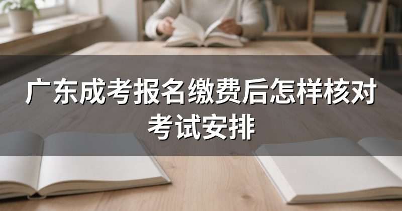 广东成考报名缴费后怎样核对考试安排