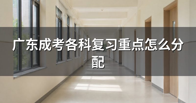 广东成考各科复习重点怎么分配