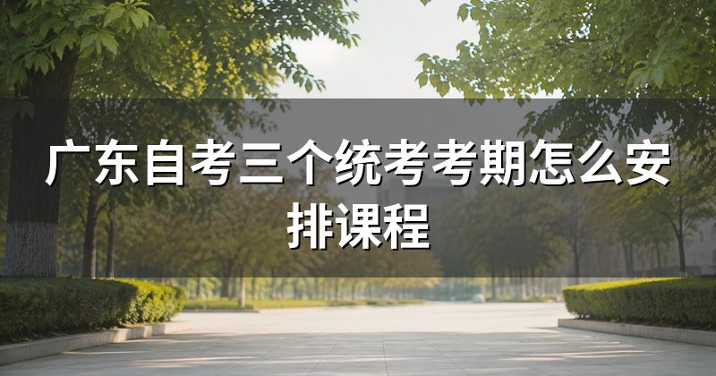 广东自考三个统考考期怎么安排课程