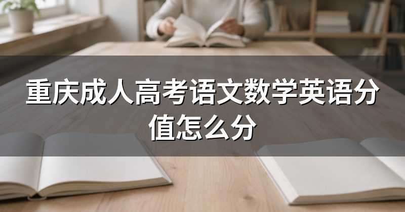 重庆成人高考语文数学英语分值怎么分