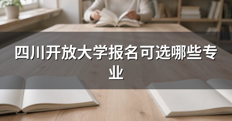 四川开放大学报名可选哪些专业