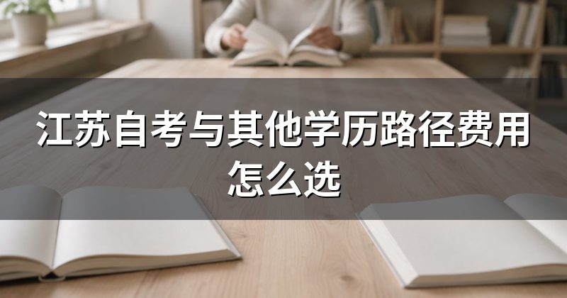 江苏自考与其他学历路径费用怎么选