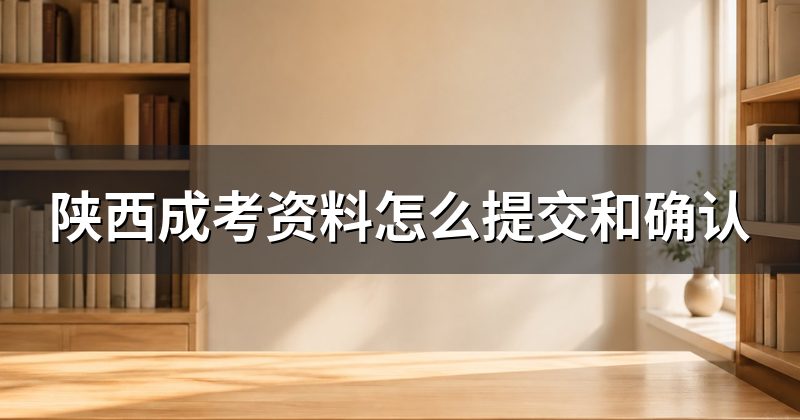 陕西成考资料怎么提交和确认