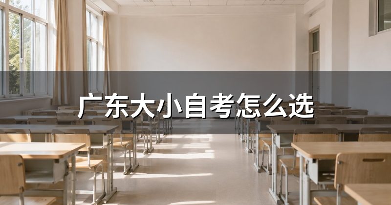 广东大小自考怎么选