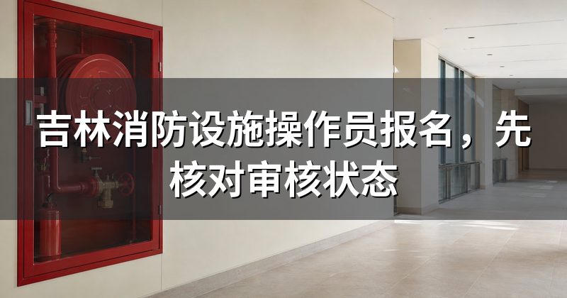 吉林消防设施操作员报名,先核对审核状态
