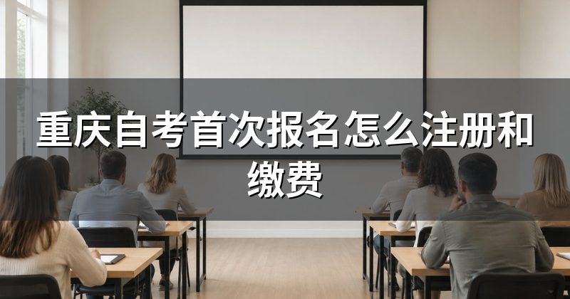 重庆自考首次报名怎么注册和缴费
