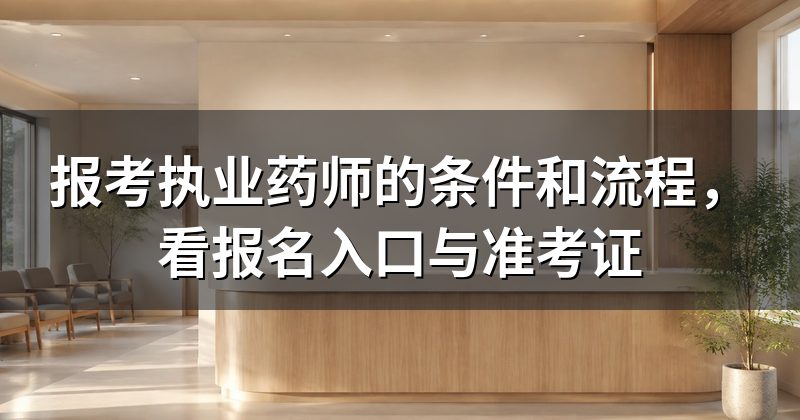 报考执业药师的条件和流程，看报名入口与准考证