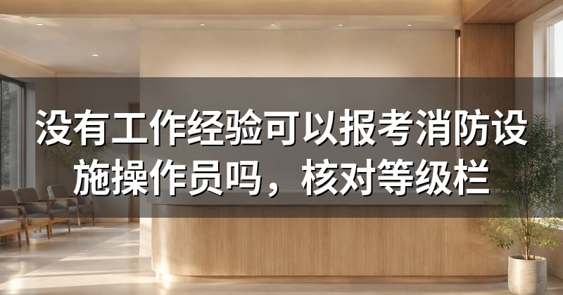 没有工作经验可以报考消防设施操作员吗,核对等级栏
