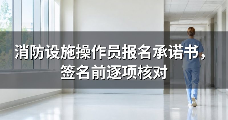 消防设施操作员报名承诺书，签名前逐项核对