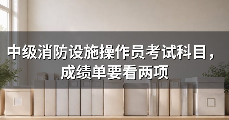 中级消防设施操作员考试科目,成绩单要看两项