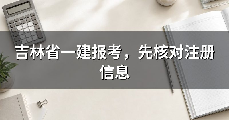 吉林省一建报考,先核对注册信息