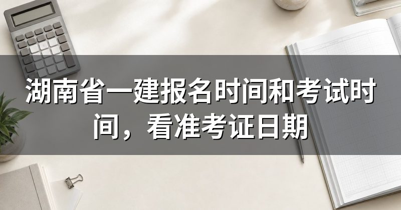 湖南省一建报名时间和考试时间,看准考证日期
