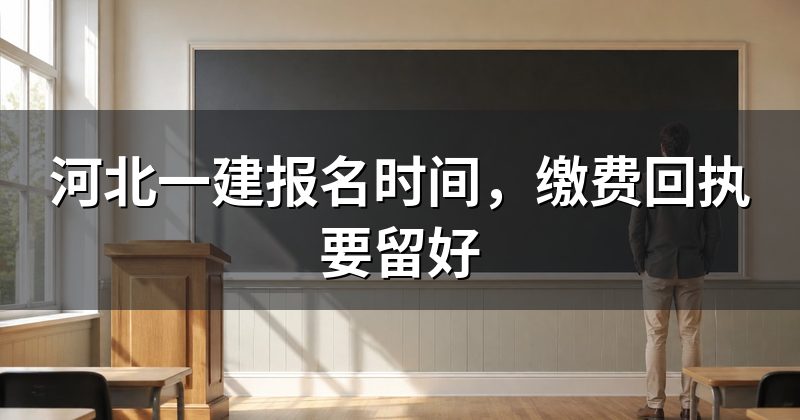 河北一建报名时间,缴费回执要留好